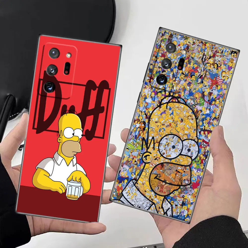 Custodia Funda Divertente H-Homer S-Simpson Per Samsung Galaxy Note 20 10 9 8 M54 M53 M51 M33 M32 M31 M30 M30S M23 M20 M14 J8 J7 J6 Case