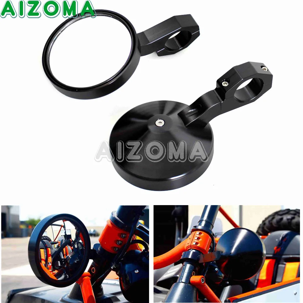 Specchietti Retrovisori In Alluminio 1.75 "Roll Bar Clamp Utv Black Side Mirror Per Yamaha Yxz1000R Honda Pioneer1000 Polaris Rangers Rzr