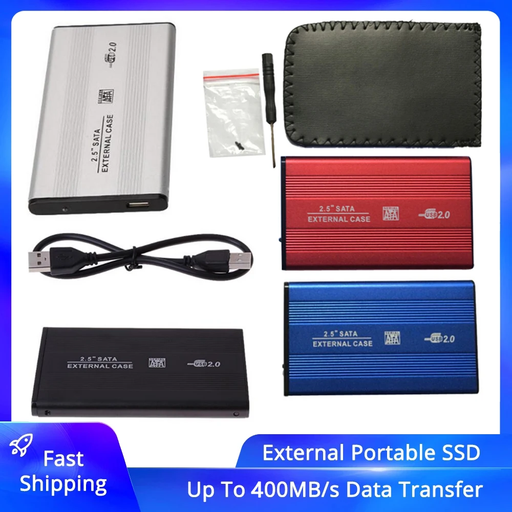 Custodia Per Hdd 2.5 Custodia Per Disco Rigido Adattatore Sata Usb 2.0 Per Disco Ssd Custodia Per Scatola Hdd Custodia Per Hdd Esterna Hd Da 2.5 Polli