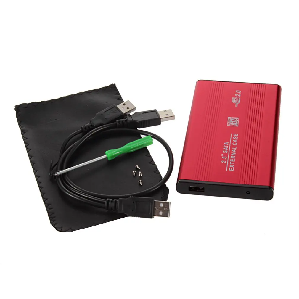 1 Pz Usb 2.0 2.5 Pollici Antiurto Usb 2.0 Alluminio Memoria Esterna Sata Hard Drive Hdd Enclosure Box Case