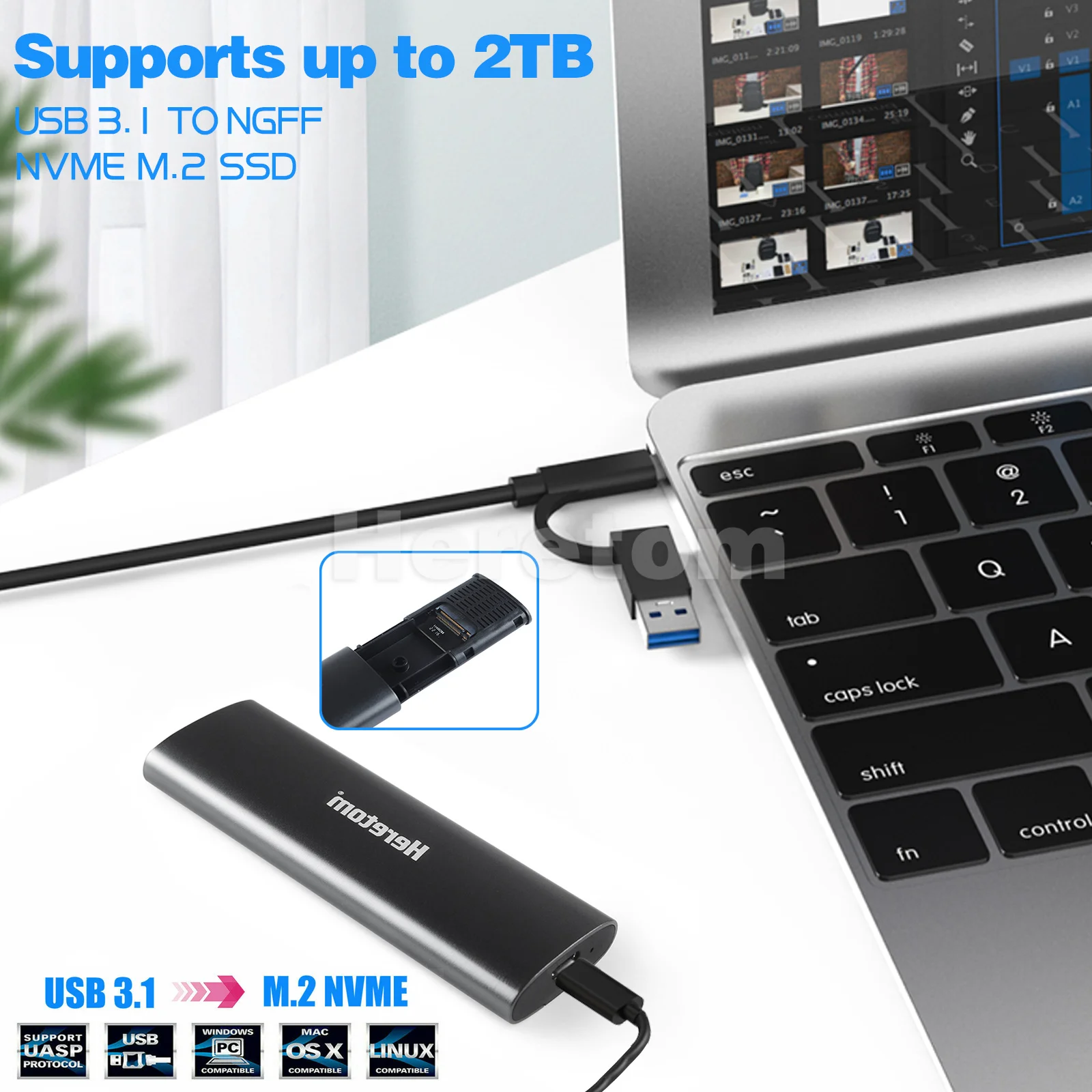 12.7 Millimetri Usb 2.0 Dvd/Cd-Rom Custodia Esterna Per Unità Dvd Custodia Per Unità Ottica Ide/ Pata A Custodia Esterna Ottica Sata Per Laptop