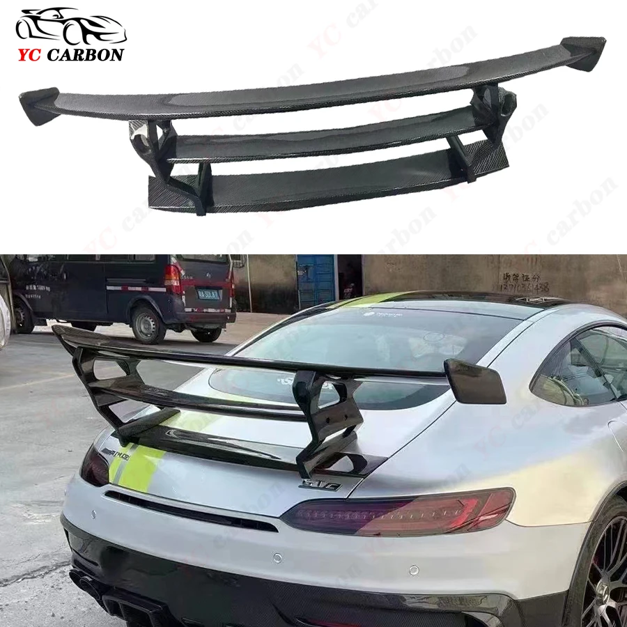Per Mercedes Benz Amg Gt Gtr Gts Trd Style Spoiler In Fibra Di Carbonio Di Alta Qualità Ala Posteriore Auto Da Corsa Car Styling Tail Lip Wing