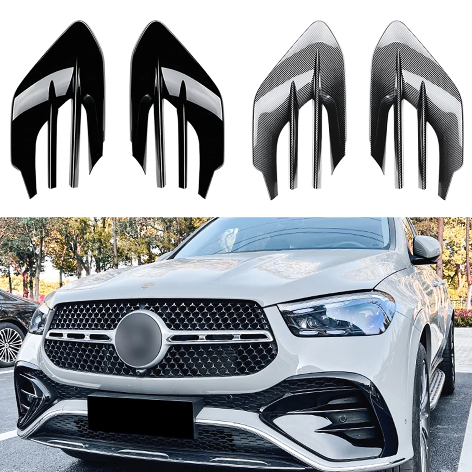 Car Front Side Air Vent Corner Grill Cover Trim Per Mercedes Benz Gle Class Coupe W167 C167 Gle450 Gle53 Amg 2024