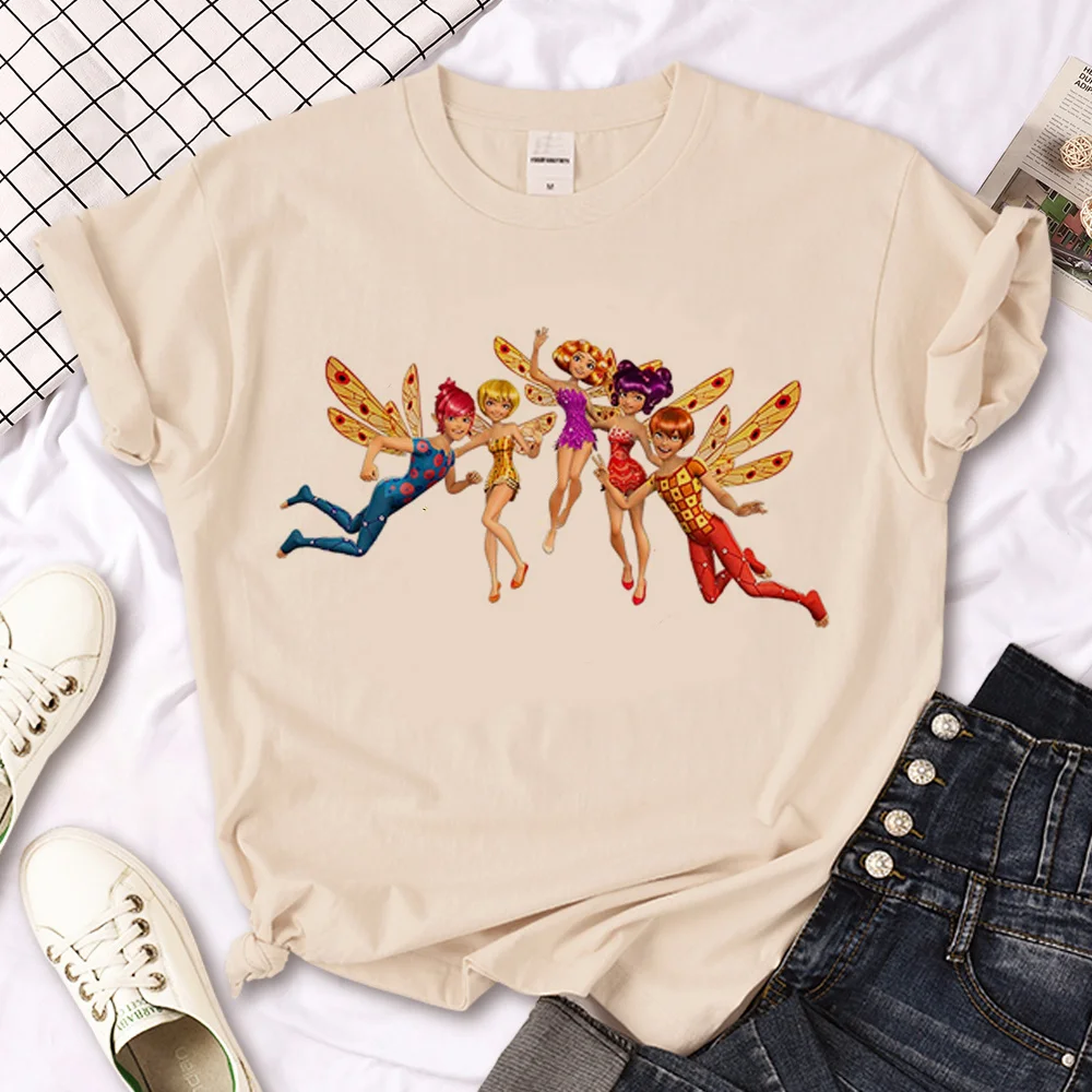 Mia And Me T Shirt Donna Y2K Summer Anime Top Female Funny Graphic Clothes