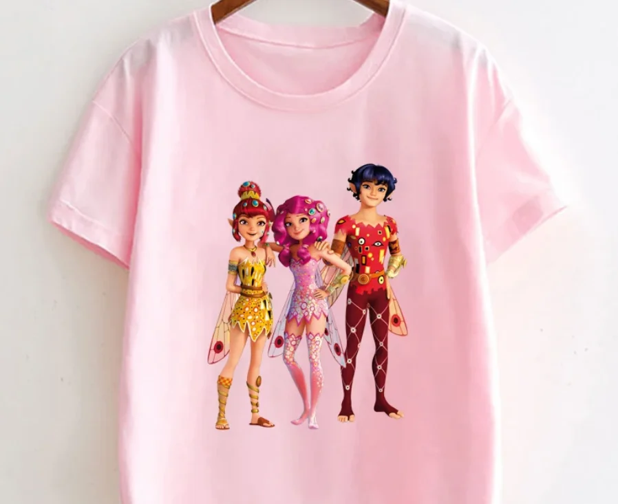 New Tshirt Girls Kids Clothes The Mia And Me Elf Print T Shirt Cute Children Abbigliamento Summer Fashion Tops