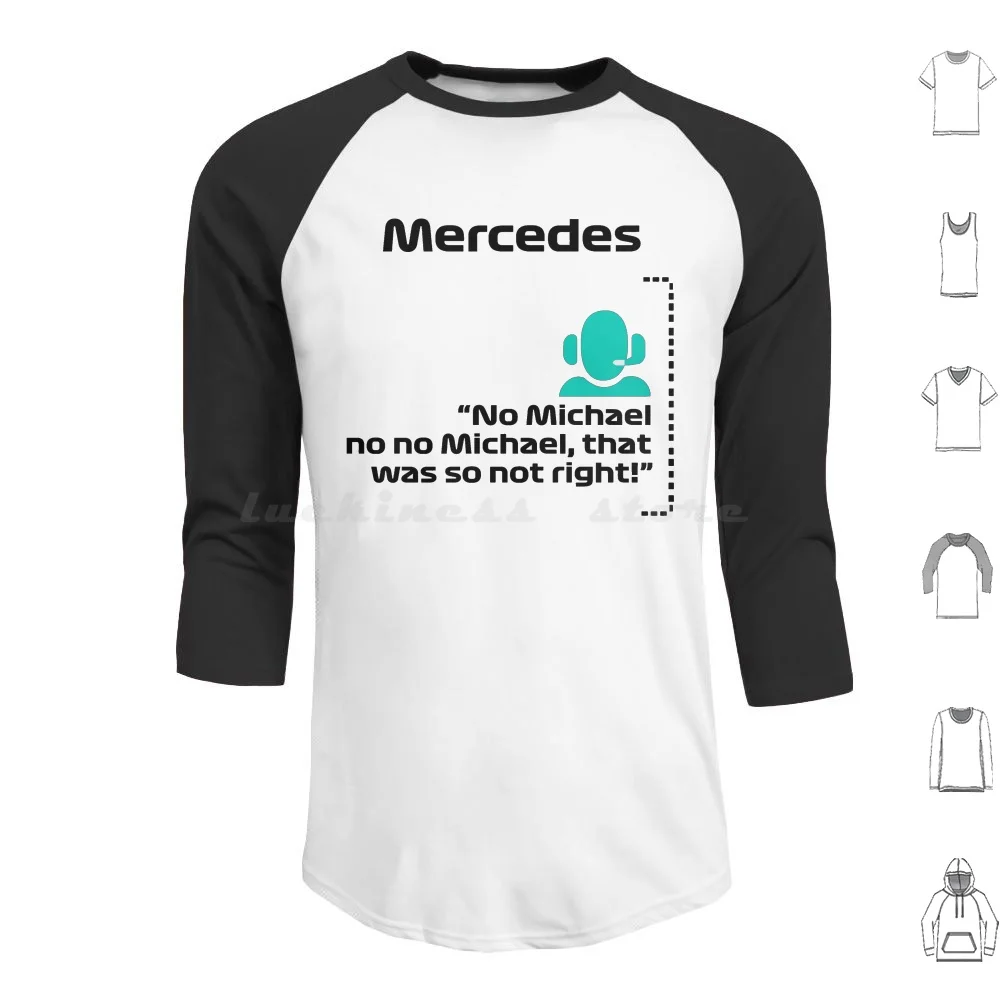 No Michael No Che Era Così Non Giusto Toto Wolff Preventivo Felpa Con Cappuccio In Cotone Manica Lunga Toto Wolff Michael Masi Masi Toto Wolff Michael