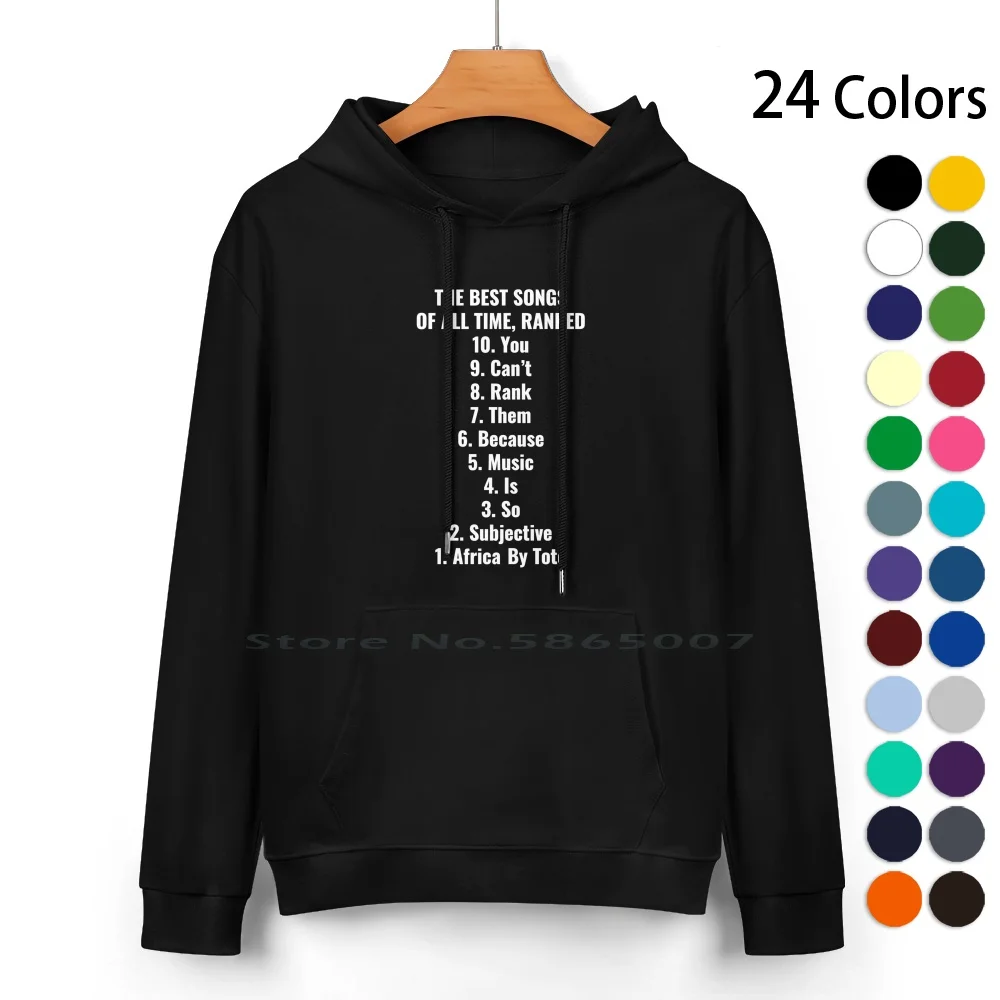 Toto "Africa"-Best Song Felpa Con Cappuccio In Puro Cotone Maglione 24 Colori Toto Africa 100% Cotone Felpa Con Cappuccio Per Donna Uomo Unisex