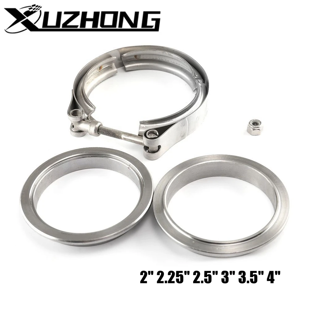V-Band Clamp With Male Female Flange Kit Turbo Downpipe Wastegate V-Band Turbo Exhaust Pipes Car Accessories Tp-1011A