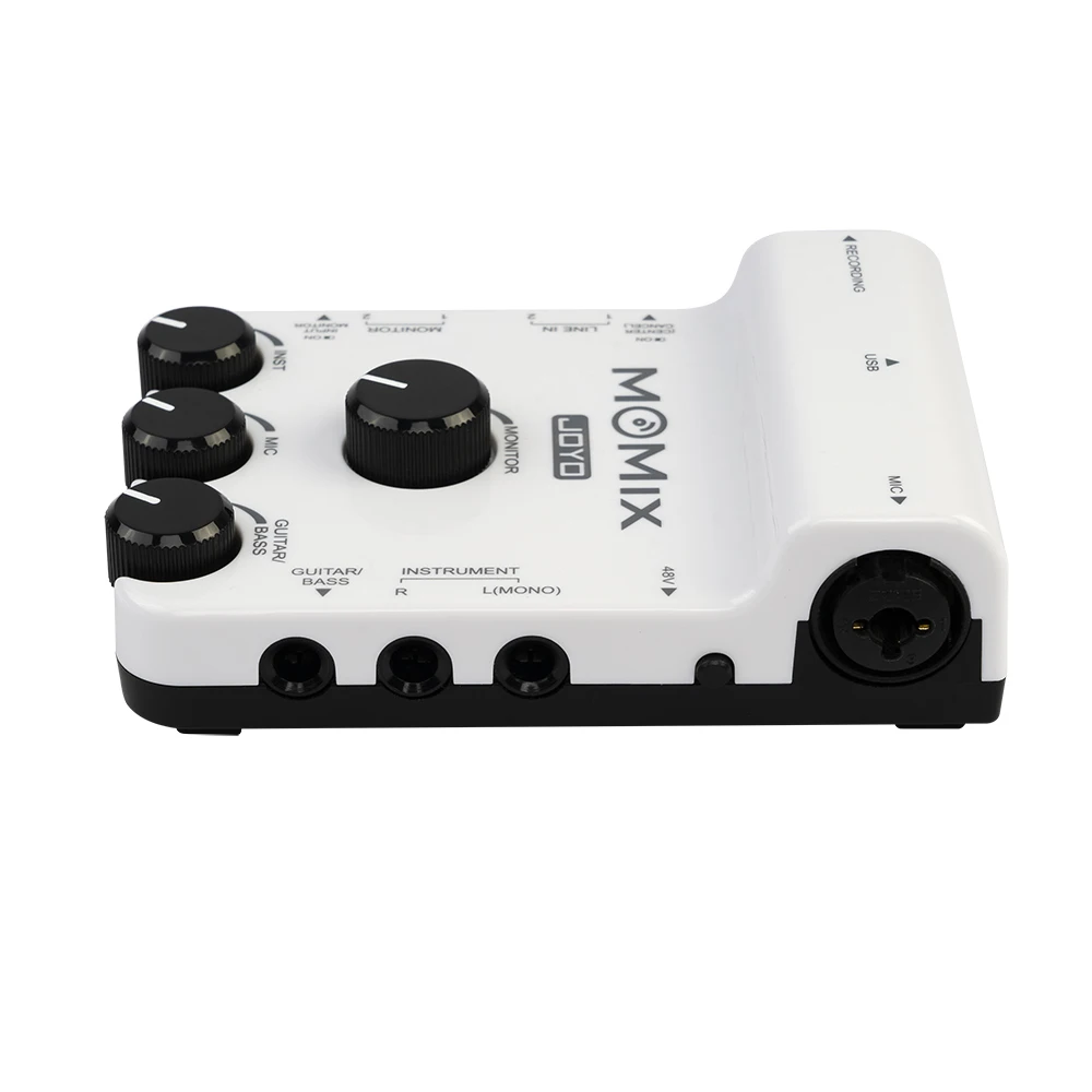 Joyo Momix Mobile Usb Live Sound Card Per Record Sing Live Streaming Chitarra Bass Monitor Microfono Tastiera Elettronica Drum Amp