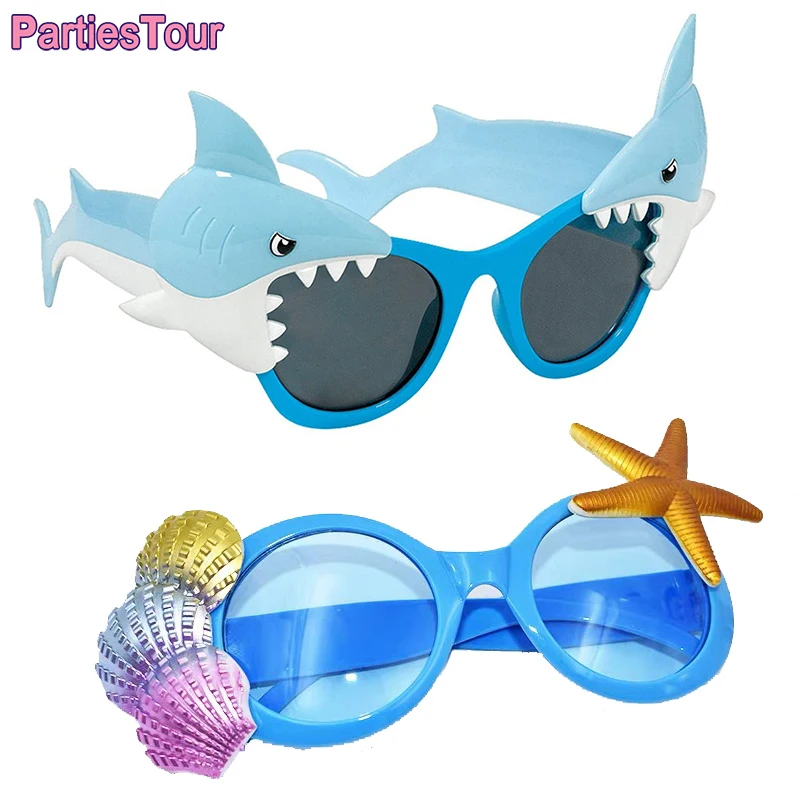 Shark Glasses Bomboniere Shark Photo Booth Puntelli Ocean Pool Party Supplies Baby Shark Occhiali Da Vista Festa Di Compleanno A Tema Squalo