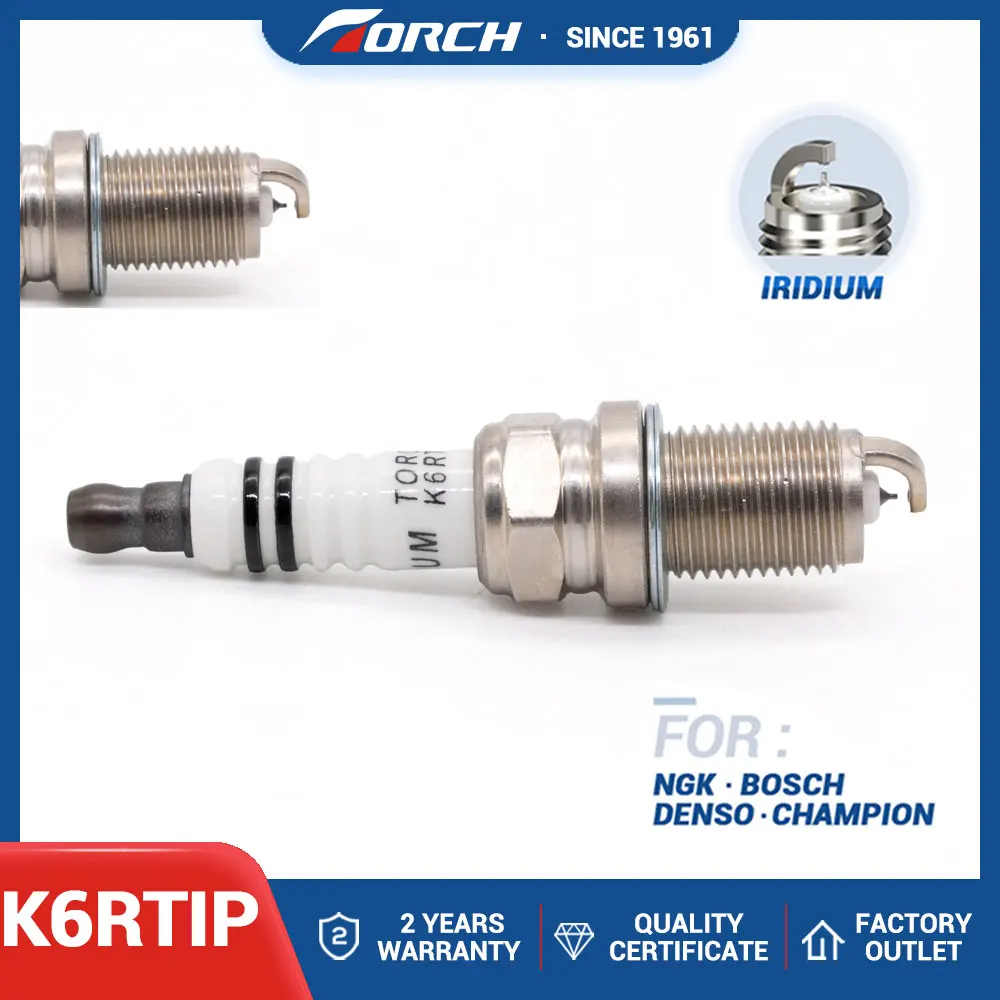 Sostituzione Candela Per Pfr6B Denso Ik20Tt F5Dp0R Torcia Candela K6Rtip + Giunto Universale Girevole Manicotto Magnetico Candela 14Mm