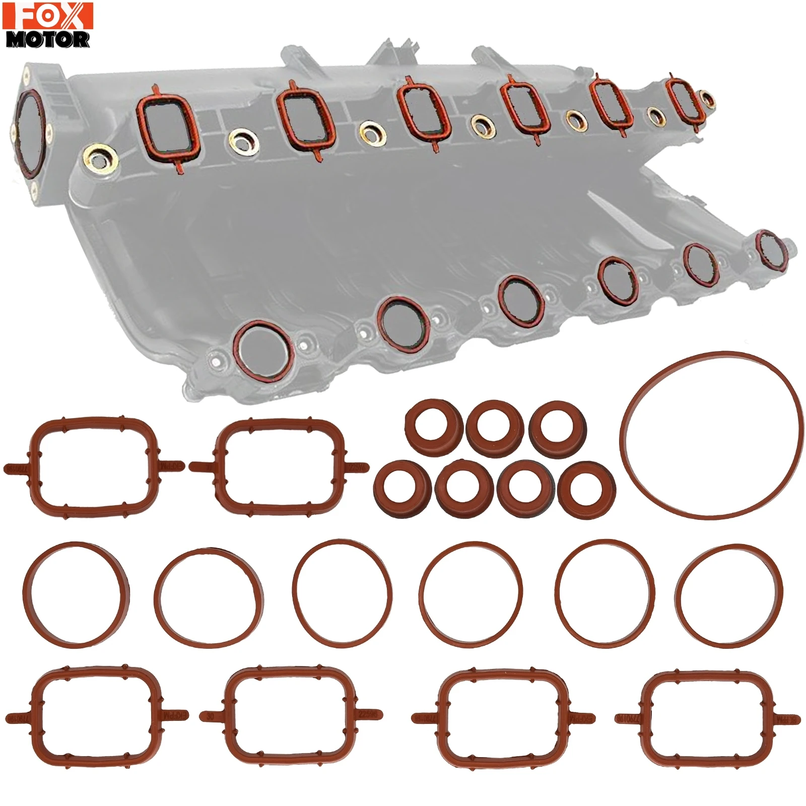 Guarnizioni Collettore Aspirazione Aspirazione 11617790198, 11612246945 11612245439 11612246949 Per Bmw M57 E87 E46 E90 E91 E92 E93 E39 E60 M47