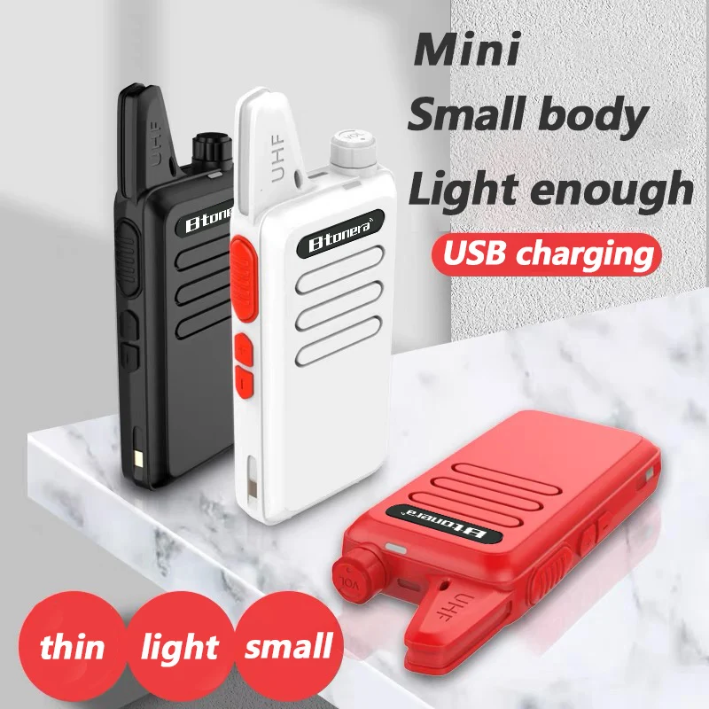 Btonera Bt-C1 Mini Walkie Talkie 2 Pezzi Walkie-Talkie Pmr446 Frs Vox Stazione Radio Portatile Bidirezionale Per Ristorante Hotel