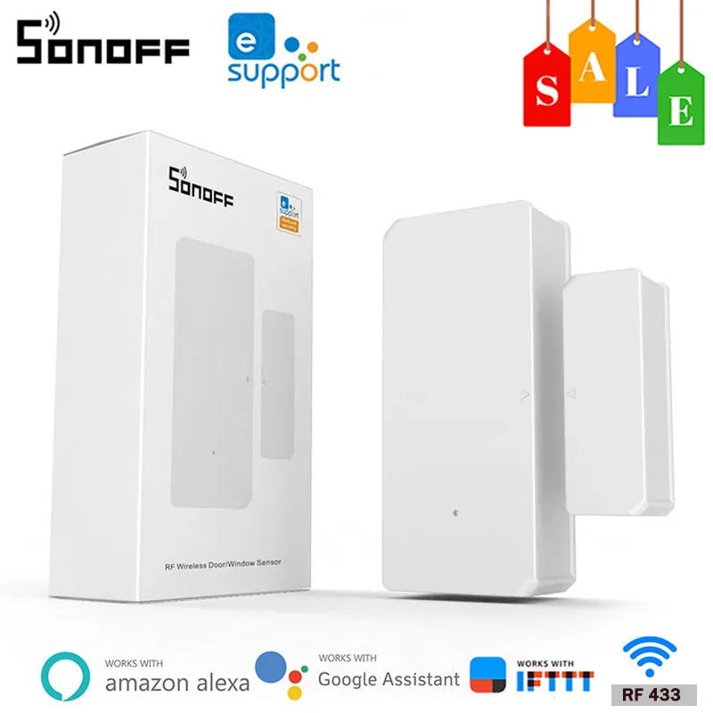 Itead Sonoff Dw2-Rf 433Mhz Rf Wireless Porta/Finestra Sensore Rivelatore Smart Home Security System Tramite Ewelink Remote Monitor Control