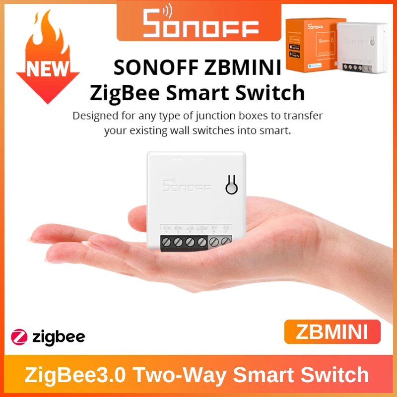 Sonoff Zbmini Zigbee 3.0 Smart Switch Bidirezionale App Telecomando Funziona Con Supporto Ewelink Smartthings Hub Alexa Google Home