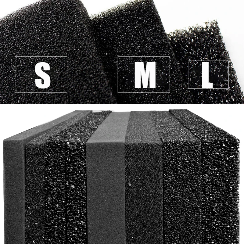 Filtro Per Acquario Bio. Spugna S/M/L/Xl Cotone Biochimico Fish Tank Pond Foam Spugna Filtro Nero Multi Size