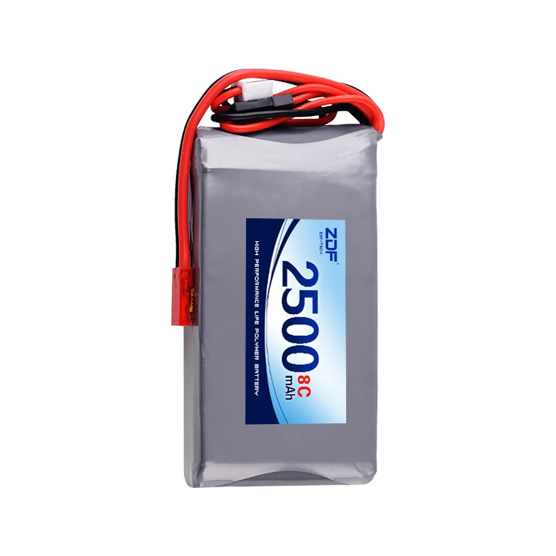 Zdf 2S 6.6V 2500Mah Batteria Lipo 8C Connettore Jst Per Radio Futaba 14Sg 16Sz 18Sz 4Pls T6K Trasmettitore Radiocomandato Rc