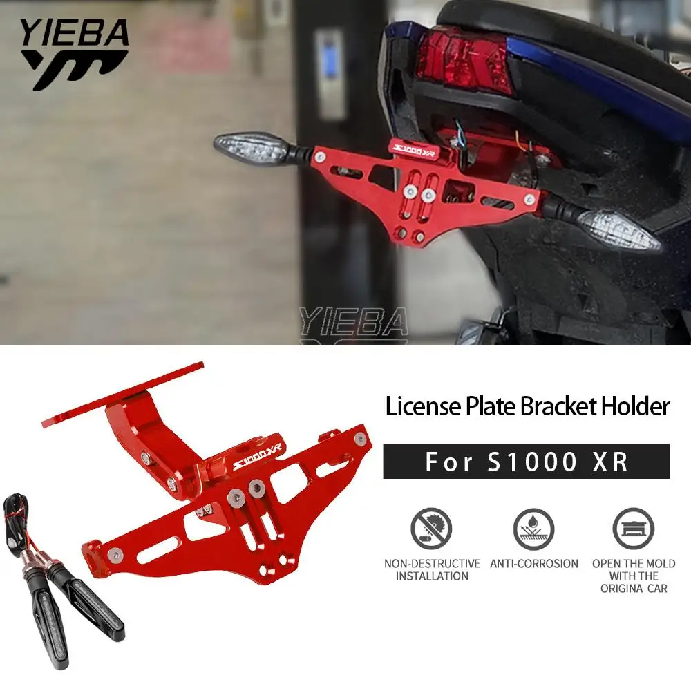 For Bmw S1000Xr S 1000 Xr 2015-2016 Universal Cnc Motorcycle Adjustable Angle Aluminum License Number Plate Frame Holder Bracket