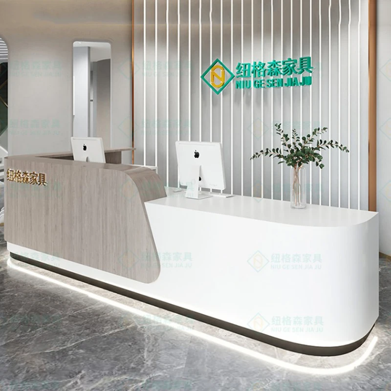 Banco Reception Esecutivo Supermercato Beauty Standing Checkout Table Banco Reception Retail Mostrador Oficina Shop Furniture
