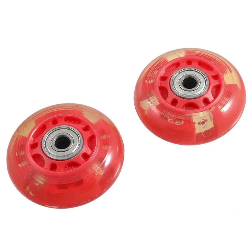 1 Paio 8Mm Diametro 608Zz Cuscinetto Inline Scooter Pattinaggio Skate Wheel Rosso