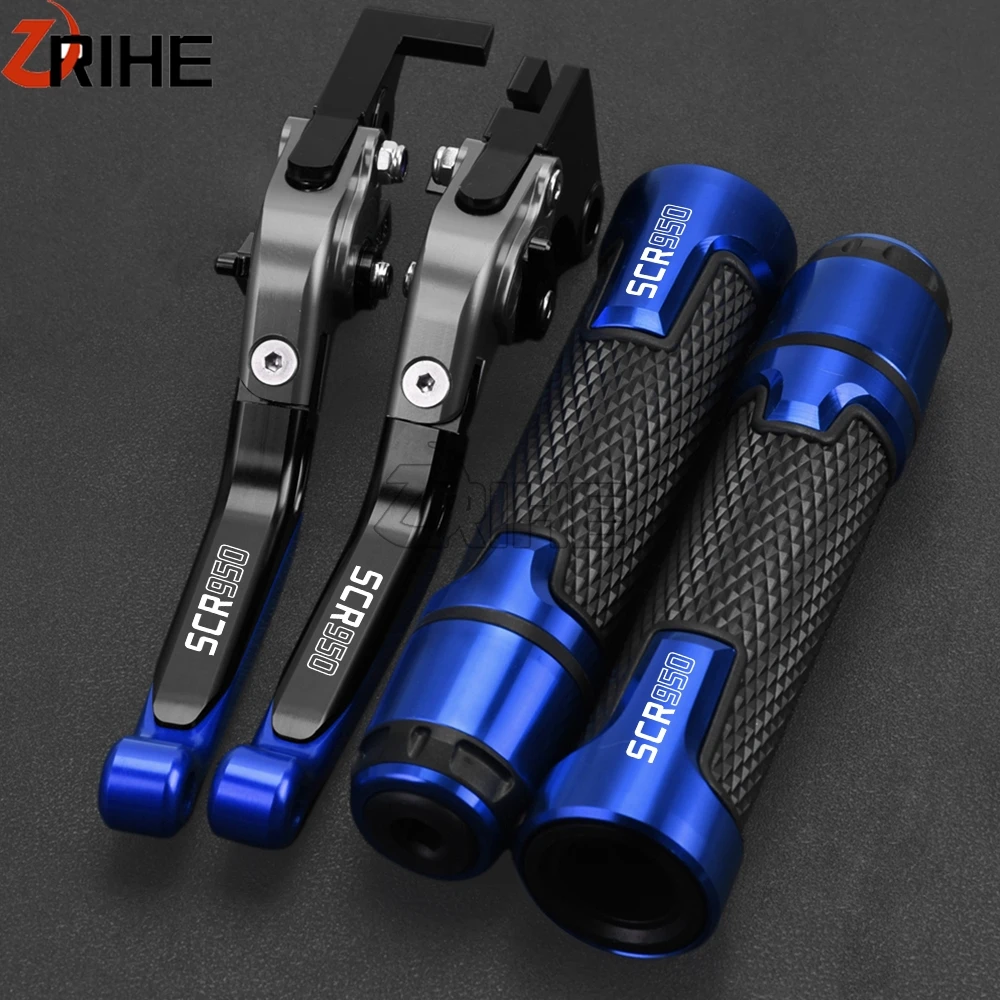 Manopole Leva Frizione Freno Regolabili Estensibili Estremità Manubrio Moto Per Yamaha Scr 950 Scr950 Scr-950 2017-2018 Scr Scr 950