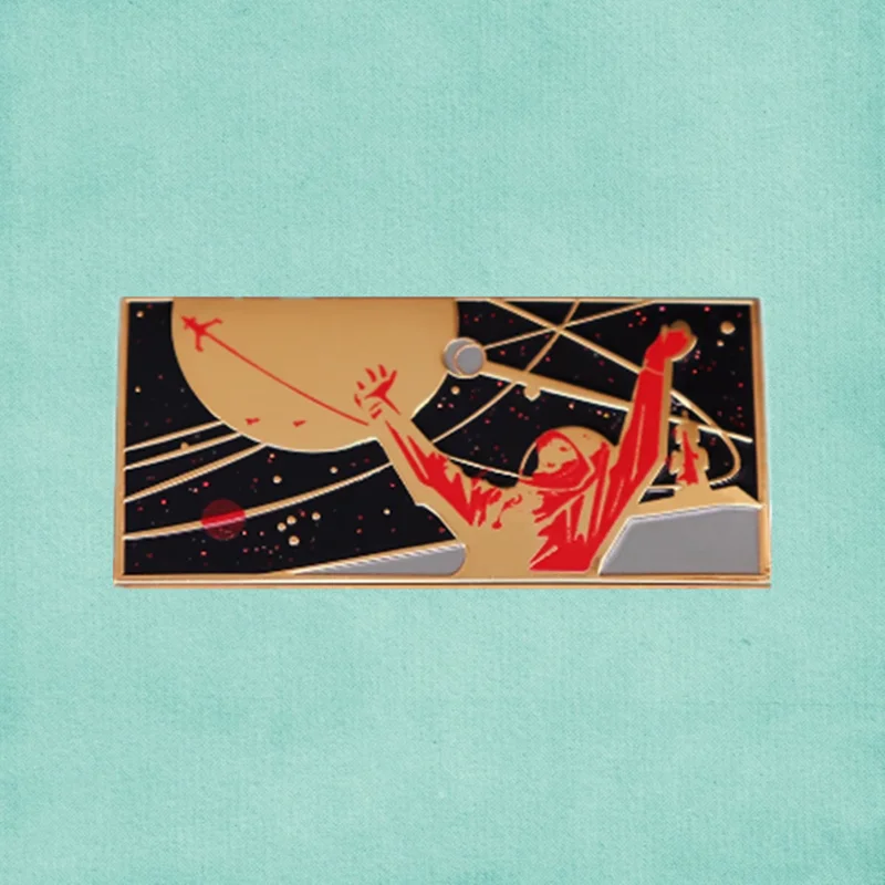 Spilla Astronauta Russo Ussr Cccp Cosmonauta Yuri Gagarin Pin Distintivo Cosmos Vichingo