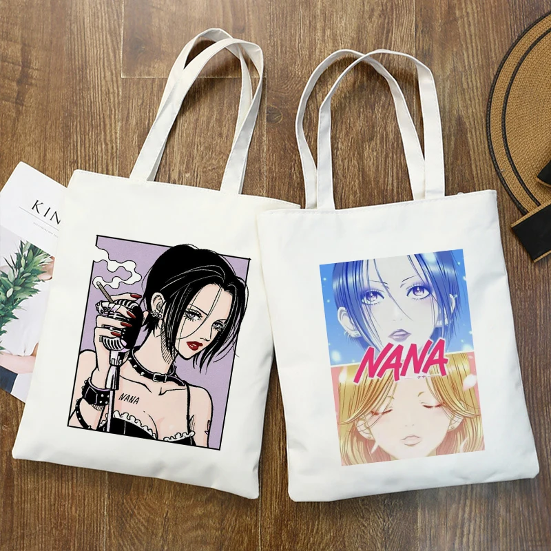 Borse Per La Spesa Nana Anime Manga Nana Osaki E Ren Honjo Tote Bag Borse Harajuku Borse A Tracolla Borsa Casual Borsa Da Donna In Tela