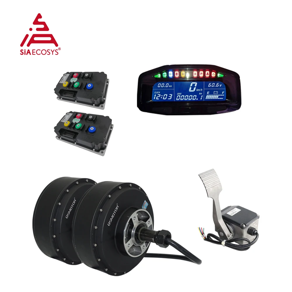 Siaecosys Qs 12000W 273 70H V3 72V-96V 130Kph E-Car Hub Motor Con Kit Di Conversione Controller Nd96850 Per Auto Elettrica