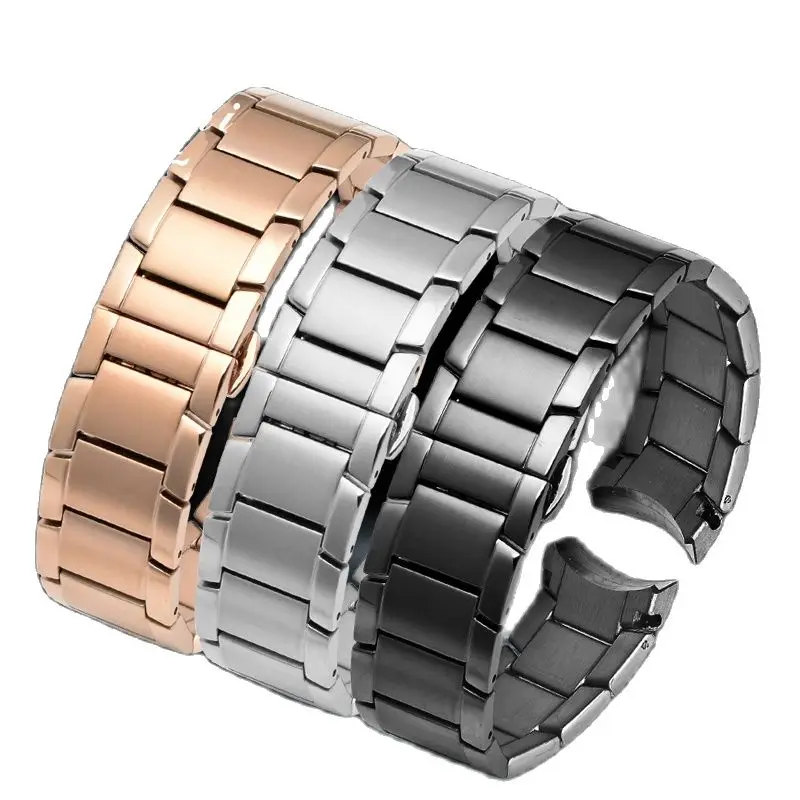 22Mm Per Armani Ar2448 2447 2432 2433 2458 2434 2453 Cinturino In Acciaio Inossidabile Solido Cinturino Di Tendenza Moda Accessori Braccialetto
