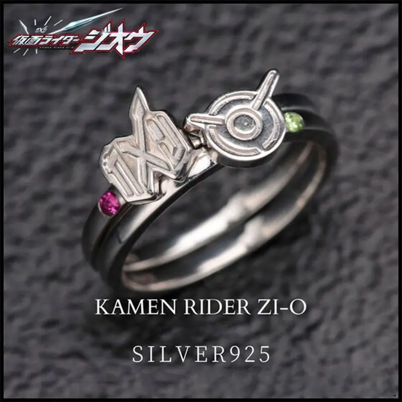 Mascherato Rider Zi-O Ring Donna Anime Accessori Kamen Rider Woz Rings For Men Fashion Trend Anello In Lega Di Zinco Con Zirconi Gioielli Cosplay