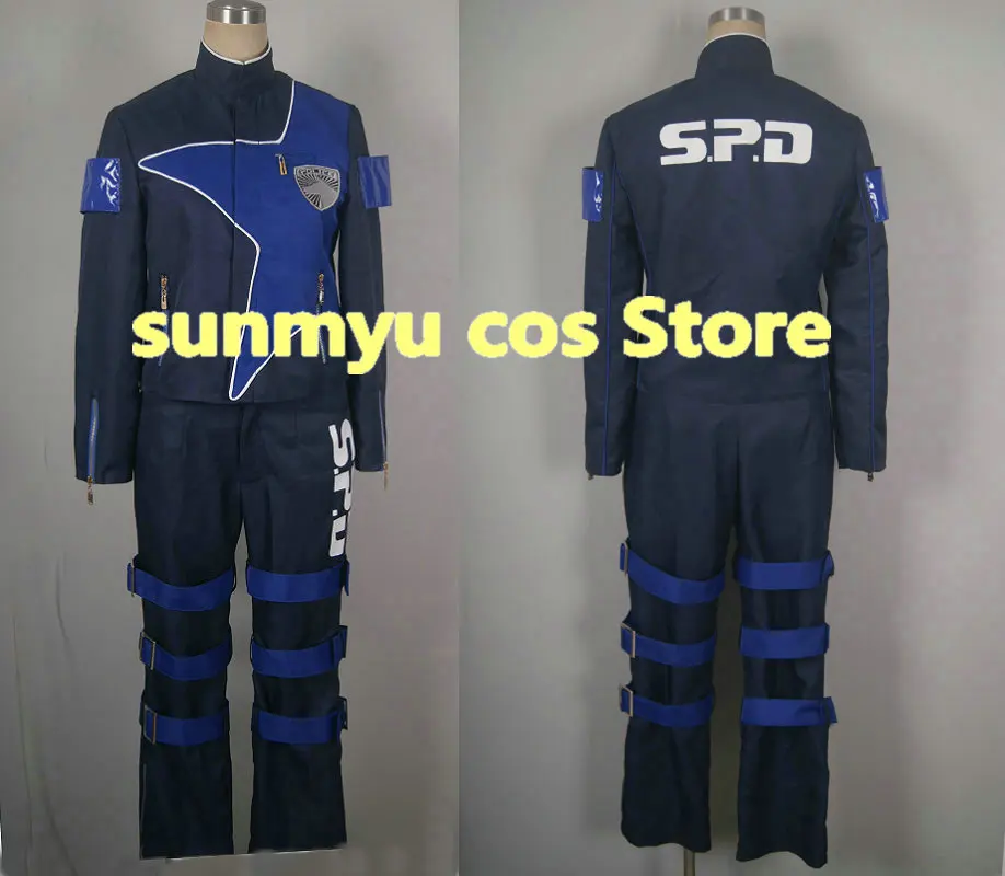 Tokyo Sentai Dekaranger Hoji Tomas Deka Costume Cosplay Blu, Dimensioni Personalizzabili, Prestazioni Di Halloween All'Ingrosso