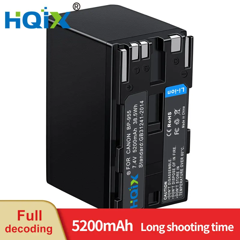Hqix Per Canon Xf100 Xf105 Xf200 Xf300 Xf305 Xh-G1 Xh-G1S Xh-A1 Xl-H1A Xl-H1S Xl2 Xm2 Eos-C300Pl Caricabatteria Per Fotocamera Bp-955
