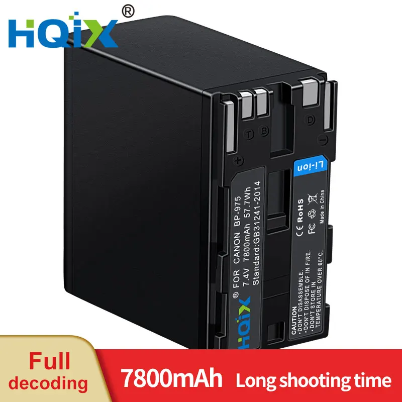 Hqix Per Canon Eos-C300Pl Xf100 Xf105 Xf200 Xf300 Xf305 Xh-G1 Xl-H1S Xl2 Xm2 Xh-G1S Xh-A1 Xl-H1A Caricabatteria Per Fotocamera Bp-975