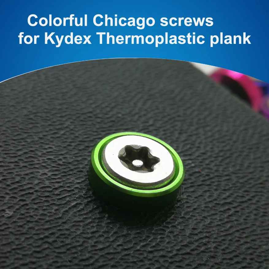 5 Pz, 2.7Mm Colorato Chicago Viti In Acciaio Inox Viti Kydex Per 1.5Mm(0.06 ") Kydex Plank Of Knife Fodero Fondina