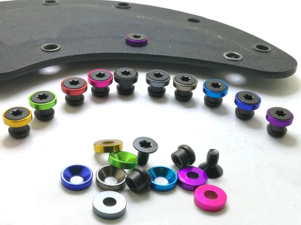 5 Pz, 3.7Mm Colorato Chicago Viti In Acciaio Inox Viti Kydex Per 2.0Mm(0.08 ") -2.3Mm Kydex Plancia Di Coltello Fodero Fondina