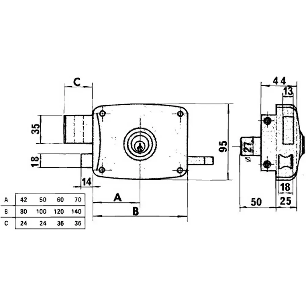 Blocco Lince 5124-Ap/120 Destro