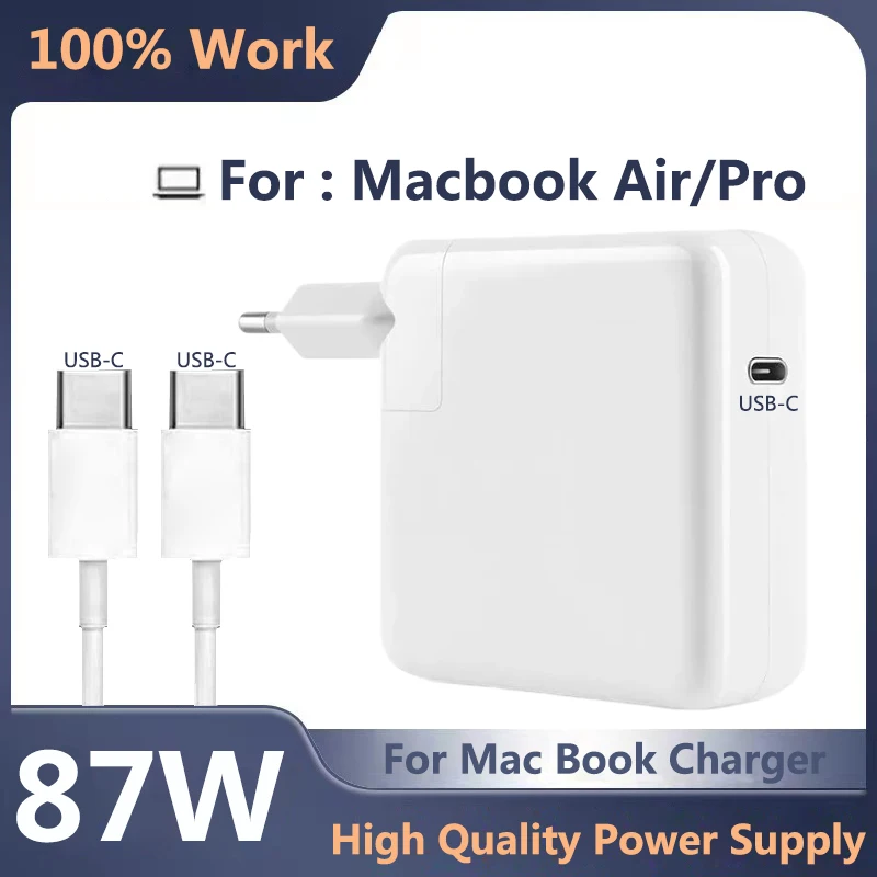 87W Pd Usb-C Power Magsaf * 2 Adapter Laptop Notebook Caricabatterie Rapido Per Apple Macbook Pro 15 ''M1 A1719 A1707 Release 2016-2020