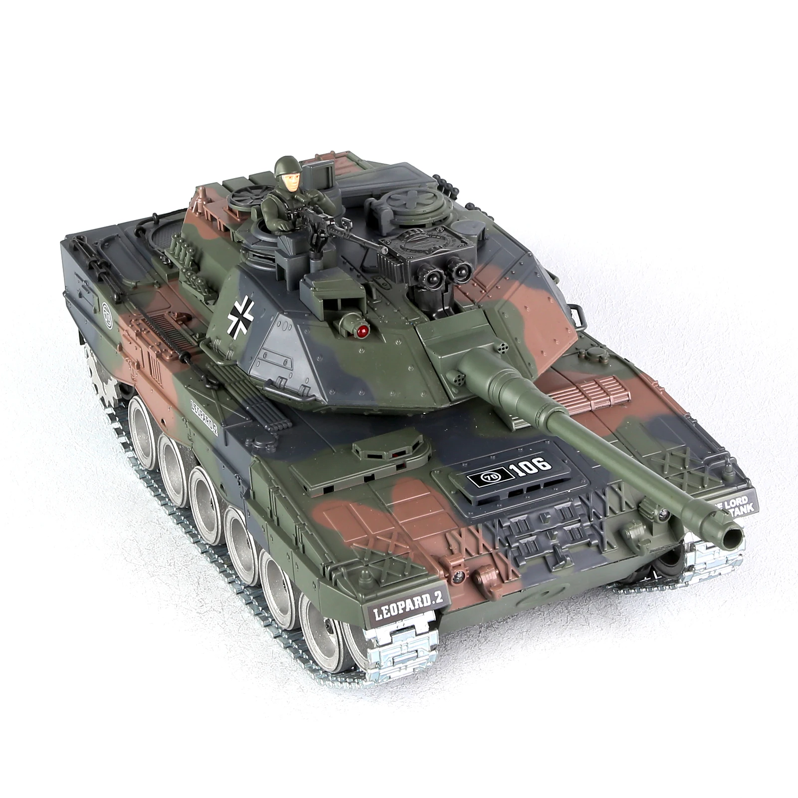Nuovo Zl 822Pro German Leopard 2 Stazione Principale Serbatoio Telecomando Modello 1:18 Veicolo Fuoristrada Cingolato Rc Auto Elettrica Giocattoli Reg