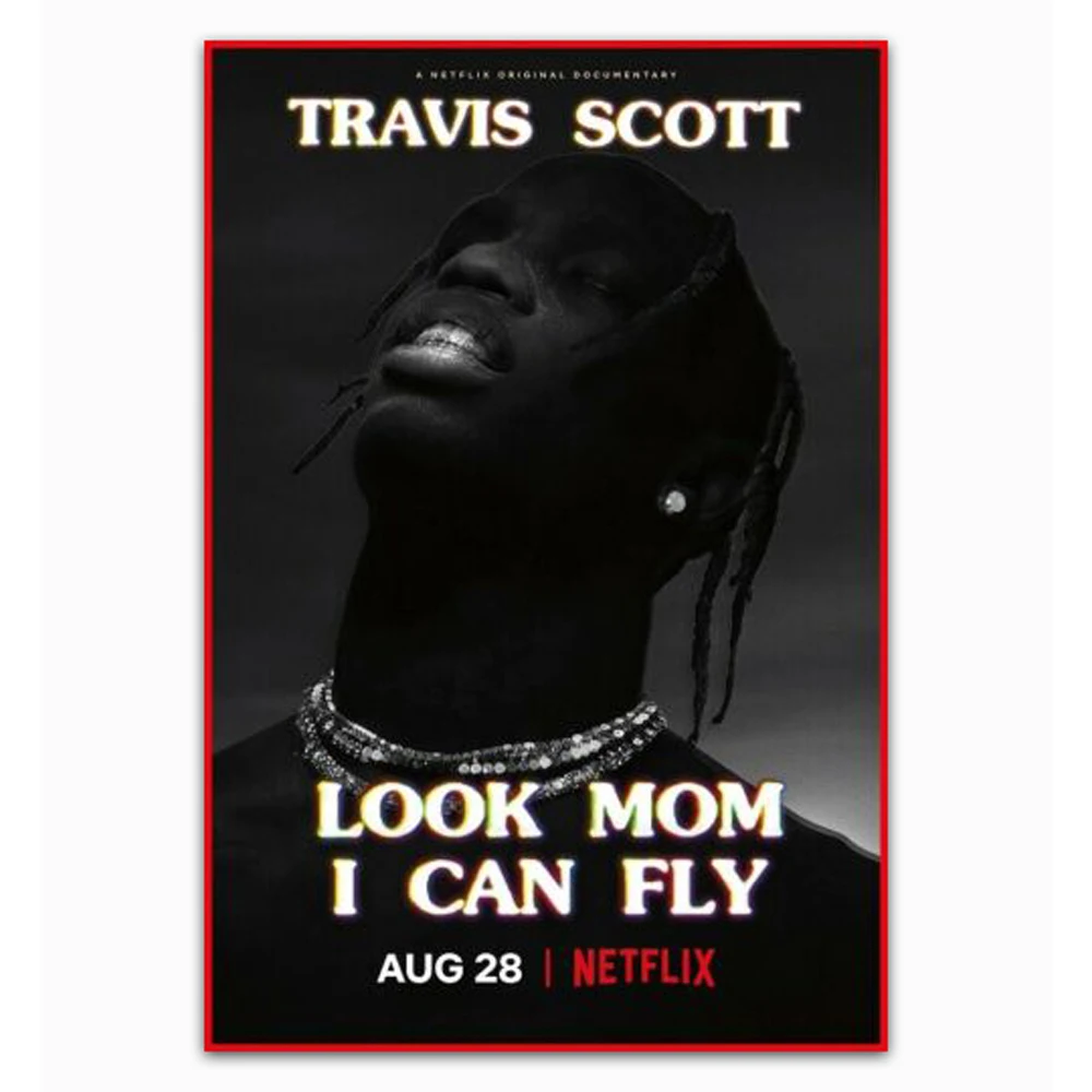 Travis Scott Look Mom I Can Fly Cuadros Poster Wall Art Pictures Stampa Canvas Painting For Kids Boys Living Room Home Decor