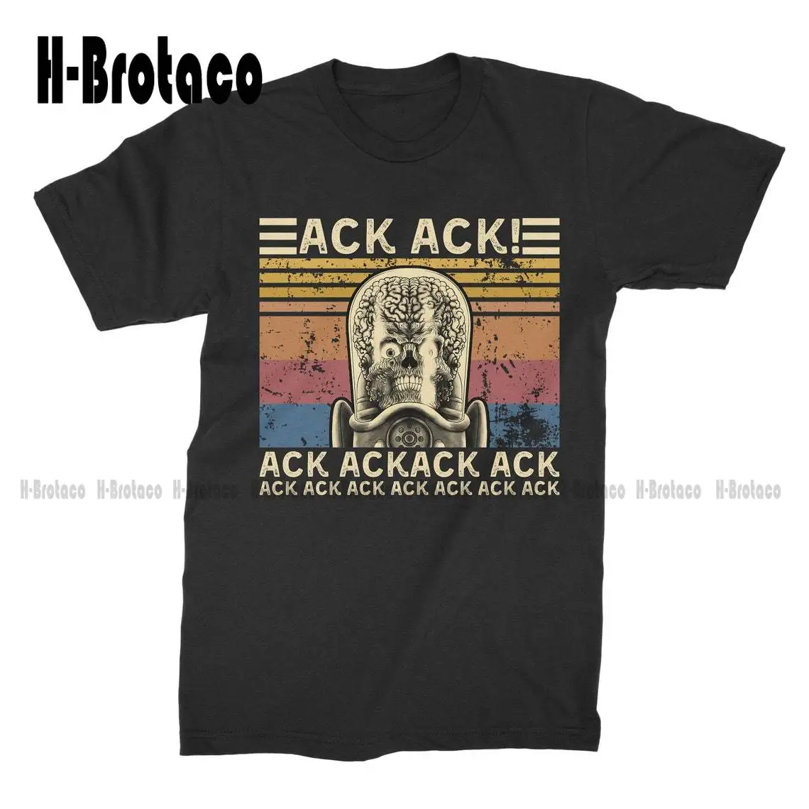 Mars Attaches Martians Ack Ack -Ack Ack T-Shirt Vintage T-Shirt Custom Aldult Teen Unisex Stampa Digitale Tee Shirts Xs-5Xl