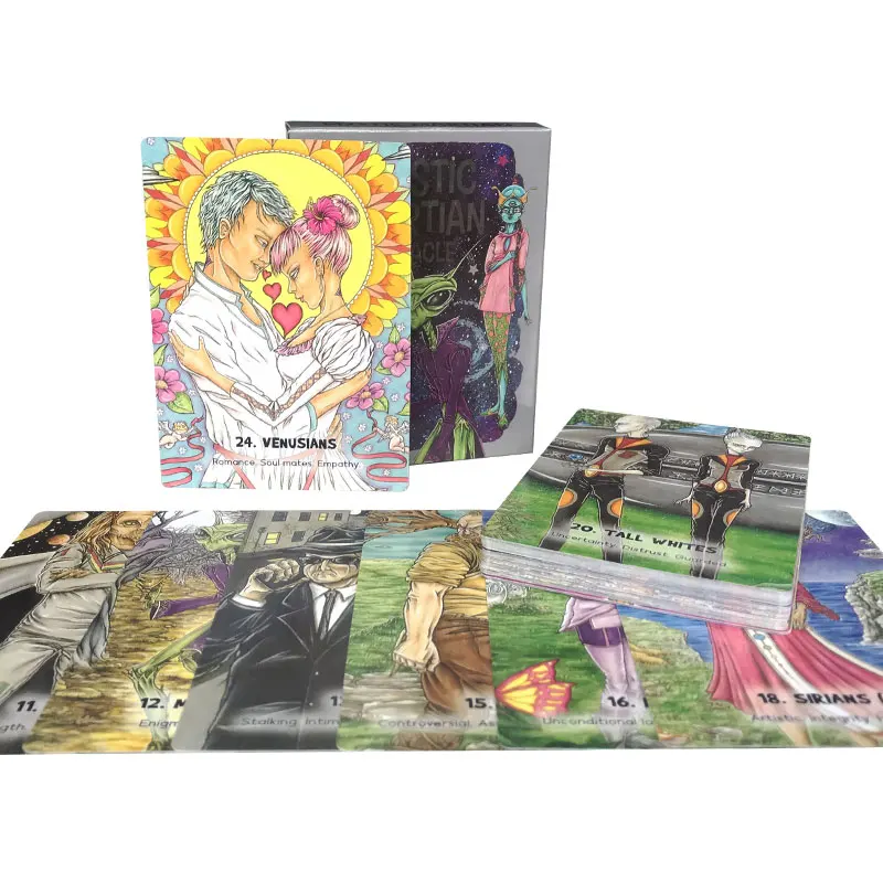 Mystic Martian Oracle Tarot Card Fate Divinazione Carta Di Profilassi Family Party Game Toy Tarot 40 Card Deck