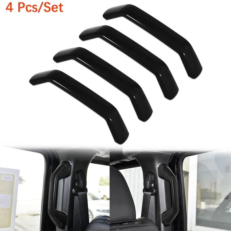 A , B Pillar Grab Handles Decorazione Trim Cover Adatta Per Jeep Wrangler Jl Jlu Sahara Rubicon Jt Gladiator 4 Porte 2018 + (Abs)