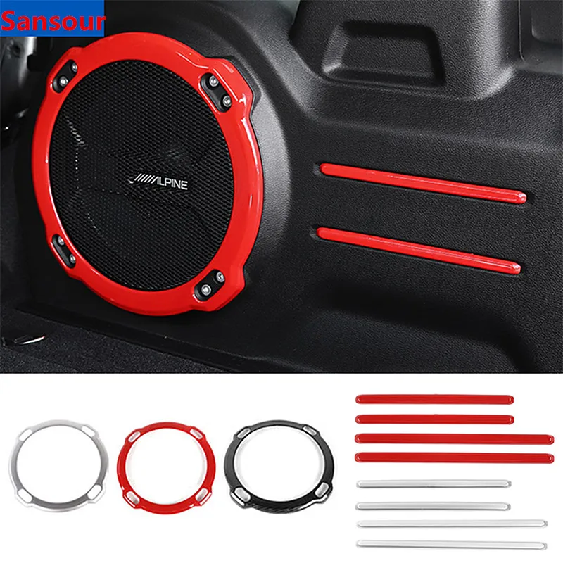 Sansour Per Jeep Wrangler Jl Car Trunk Subwoofer Altoparlante Decorazione Trunk Trim Strip Sticker Per Jeep Wrangler Jl Rubicon 2018 +
