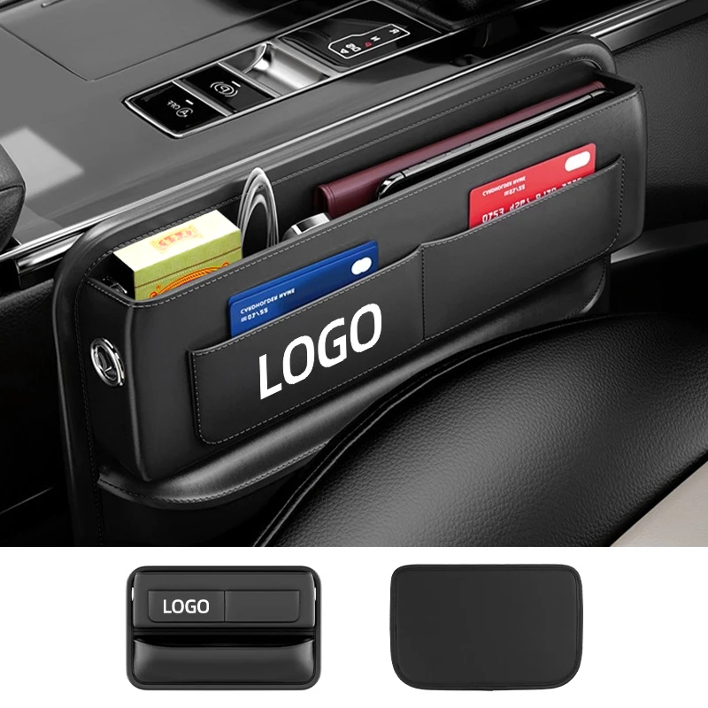 Seggiolino Auto Clip Organizer Bag Scatola Portaoggetti In Pelle Seat Seam Seam Strips Per Jeep Grand Cherokee Compass Liberty Trailhawk Rubicon