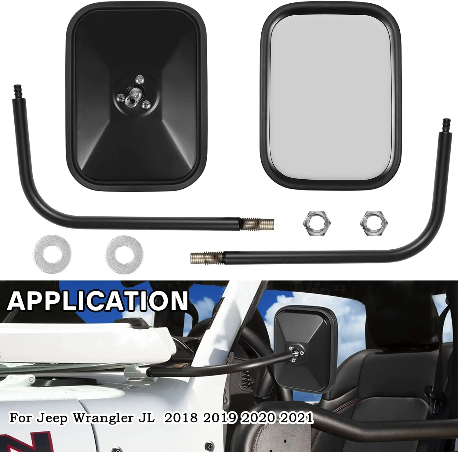 Mx Doors Off Specchietti Retrovisori Laterali Per Jeep Wrangler Jl Sports Sahara Freedom Rubicon Unlimited Gladiator Jt 2018 - 2022