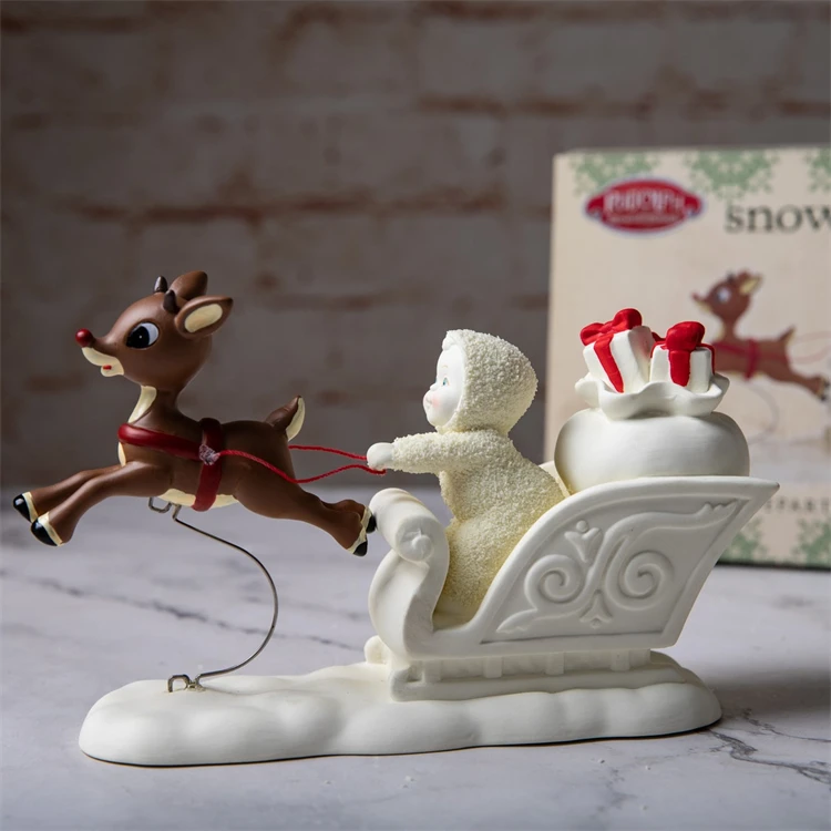 Dipartimento 56 Snowbabies Figurine In Ceramica Camera Accessori Per La Decorazione Della Casa Soggiorno Camera Da Letto Regali Creativi