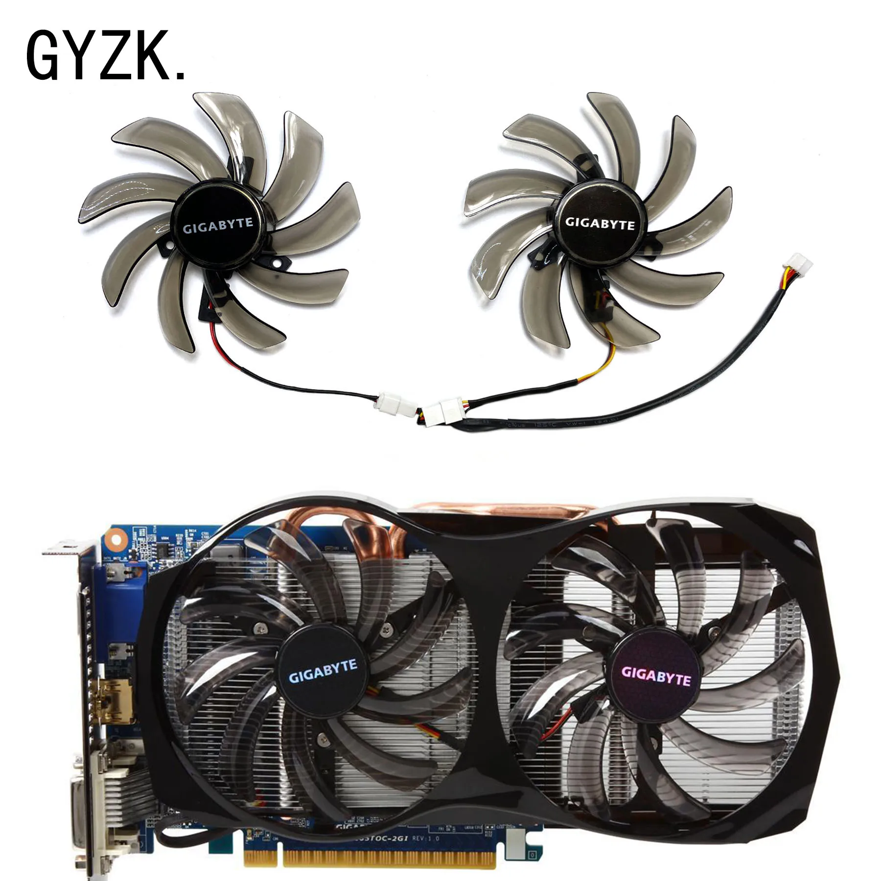 Nuovo Per Gigabyte Gtx 650 660Ti Windforce 2X Oc Ventola Di Ricambio Per Scheda Grafica T129215Sm Pld10010S12H