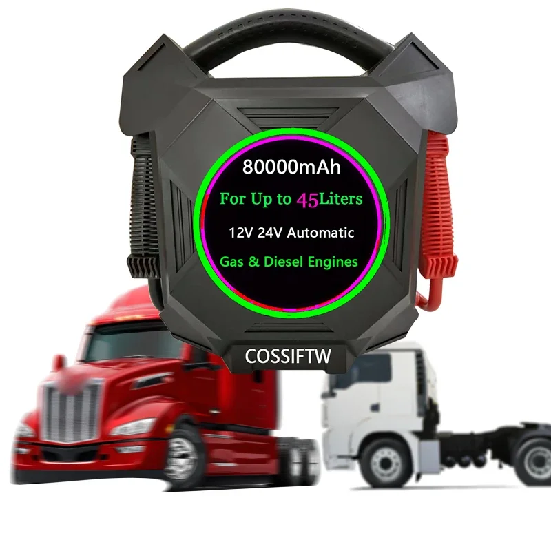 Cossiftw 18000 Peak Amp Batteria Portatile Per Auto Jump Starter E Power Pack 12/24V 80000Mah Litio Jump Starter Per Man Truck