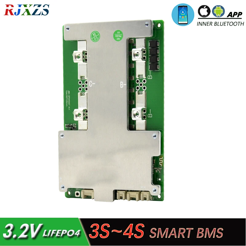 4S 100A/150A Smart Board Lifepo4 Bms/Pcm/Pcb Battery Pack Starter Per Auto Elettrica 12V Con Bilanciamento Con App