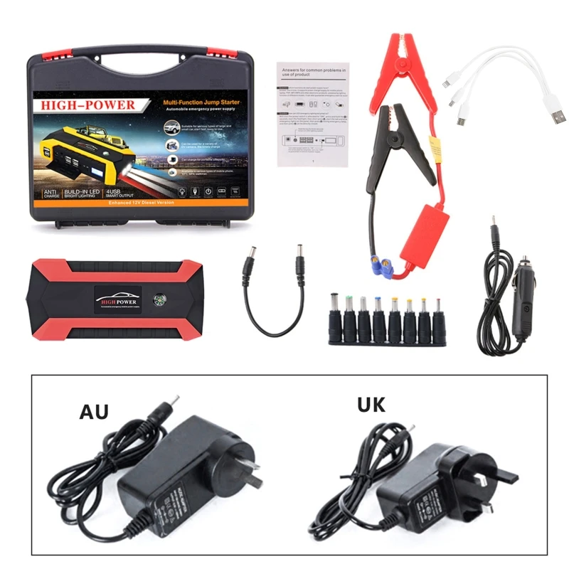 89800Mah 4 Usb Portatile Per Auto Jump Starter Pack Booster Battery Drop Shipping
